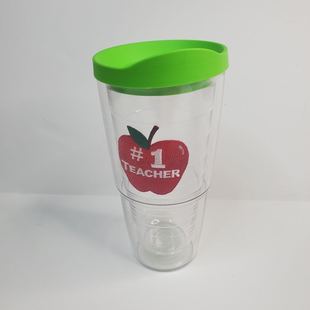 Tervis red apple #1 teacher insulated Tumbler 24oz